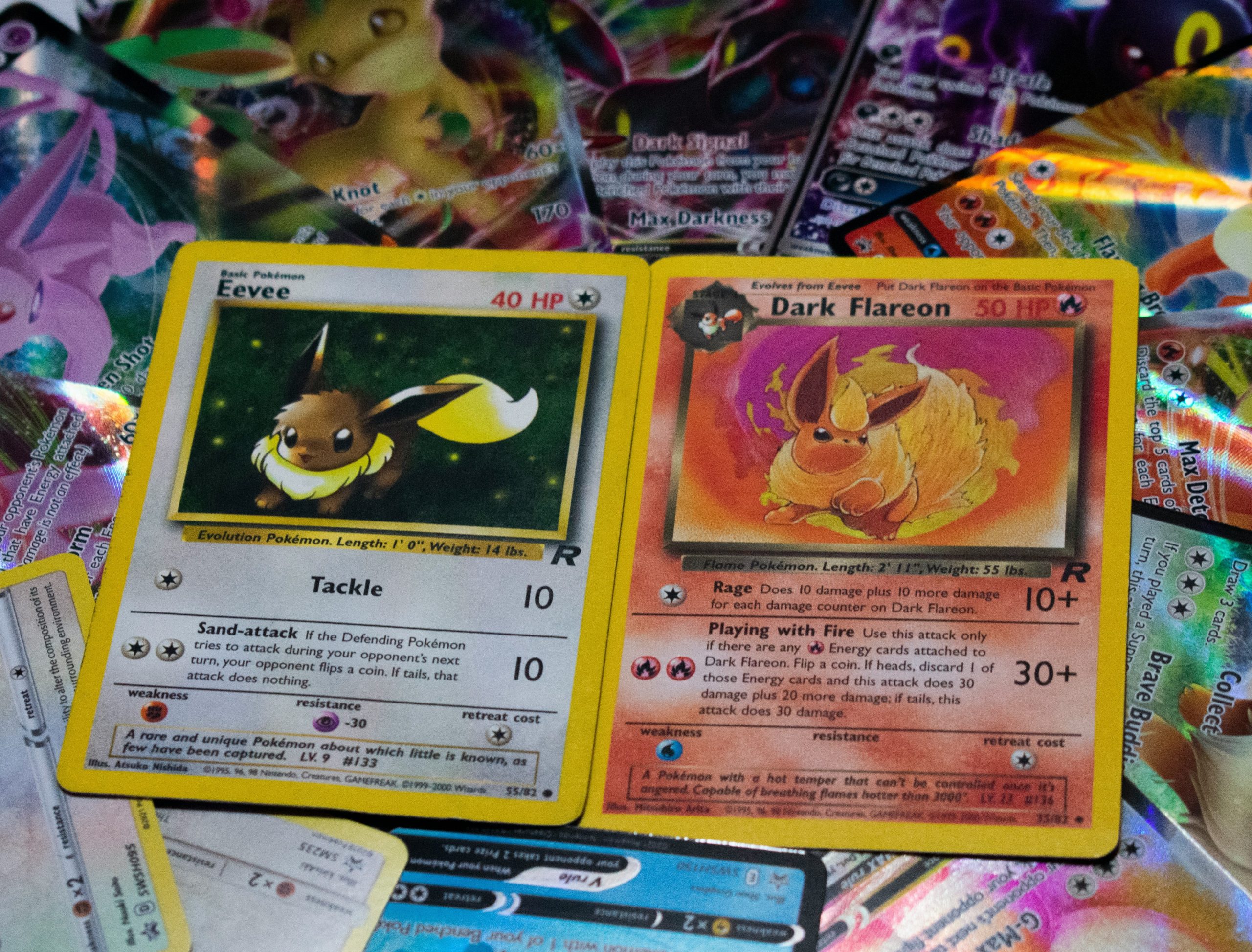 A nostalgic reference to Pokemon cards evolving